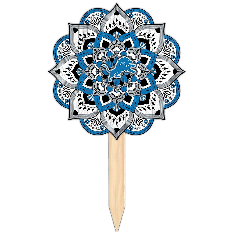 Detroit Lions 18'' x 12'' Mandala Yard Stake
