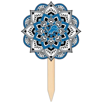 Detroit Lions 18'' x 12'' Mandala Yard Stake