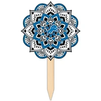 Detroit Lions 18'' x 12'' Mandala Yard Stake