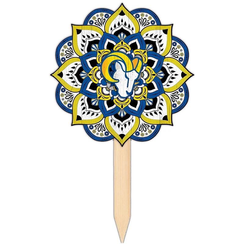 Los Angeles Rams 18'' x 12'' Mandala Yard Stake