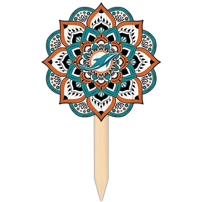 Miami Dolphins 18'' x 12'' Mandala Yard Stake