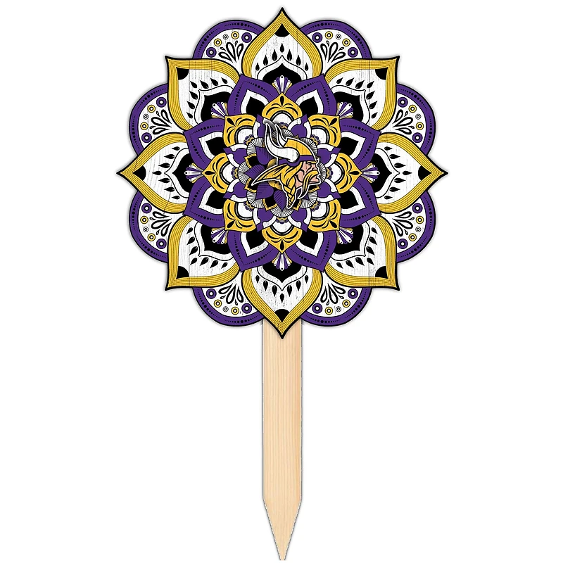 Minnesota Vikings 18'' x 12'' Mandala Yard Stake