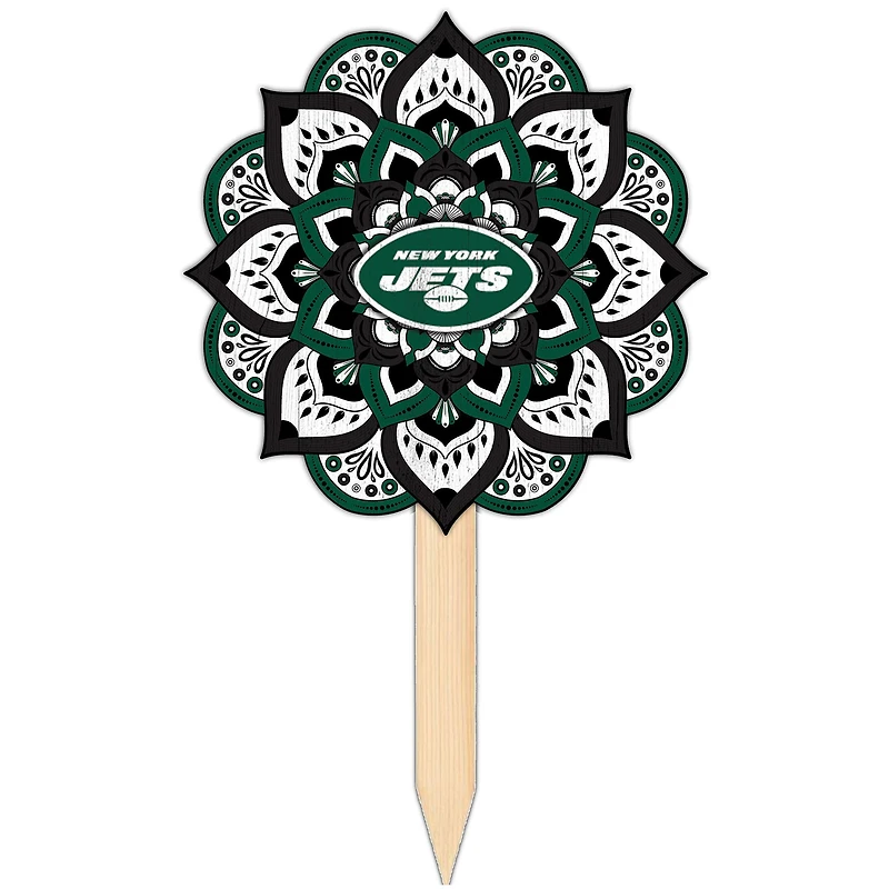 New York Jets 18'' x 12'' Mandala Yard Stake