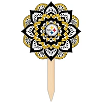 Pittsburgh Steelers 18'' x 12'' Mandala Yard Stake