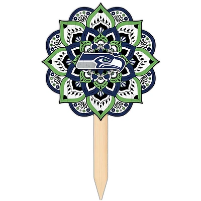 Seattle Seahawks 18'' x 12'' Mandala Yard Stake