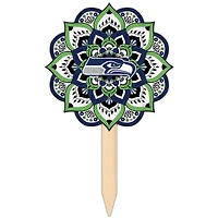 Seattle Seahawks 18'' x 12'' Mandala Yard Stake