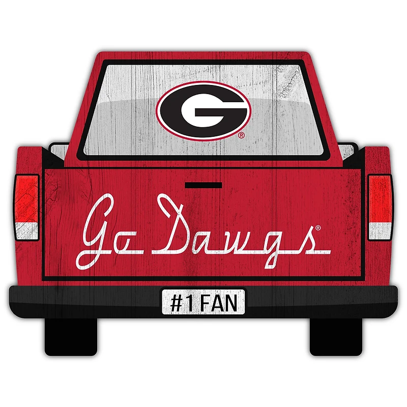 Georgia Bulldogs 12'' x 12'' Truck Back Décor