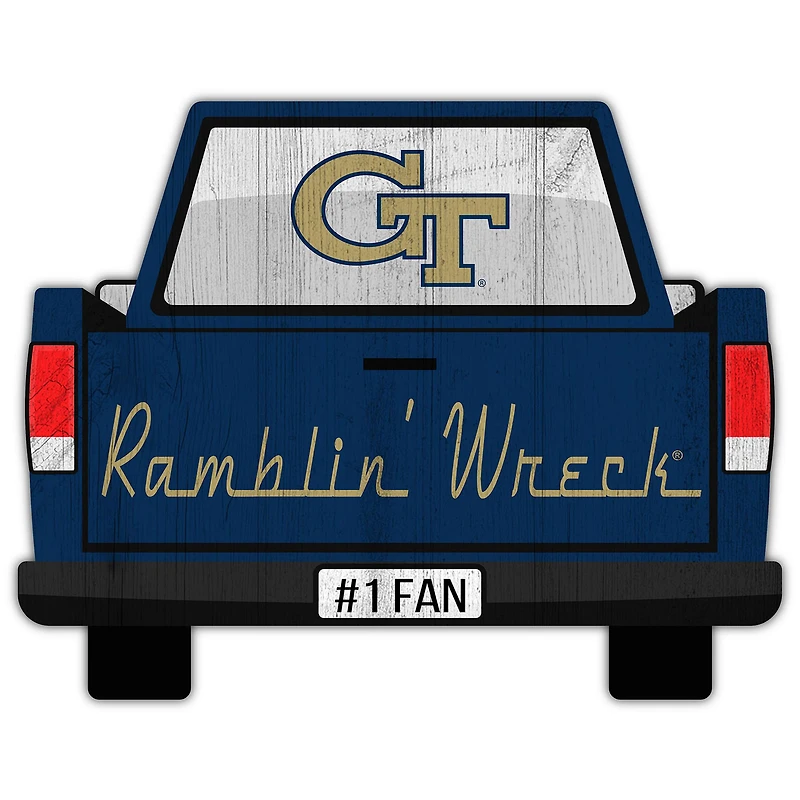 Georgia Tech Yellow Jackets 12'' x 12'' Truck Back Décor