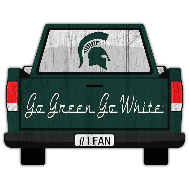 Michigan State Spartans 12'' x 12'' Truck Back Décor