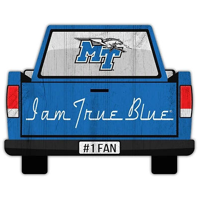 MTSU Blue Raiders 12'' x 12'' Truck Back Décor