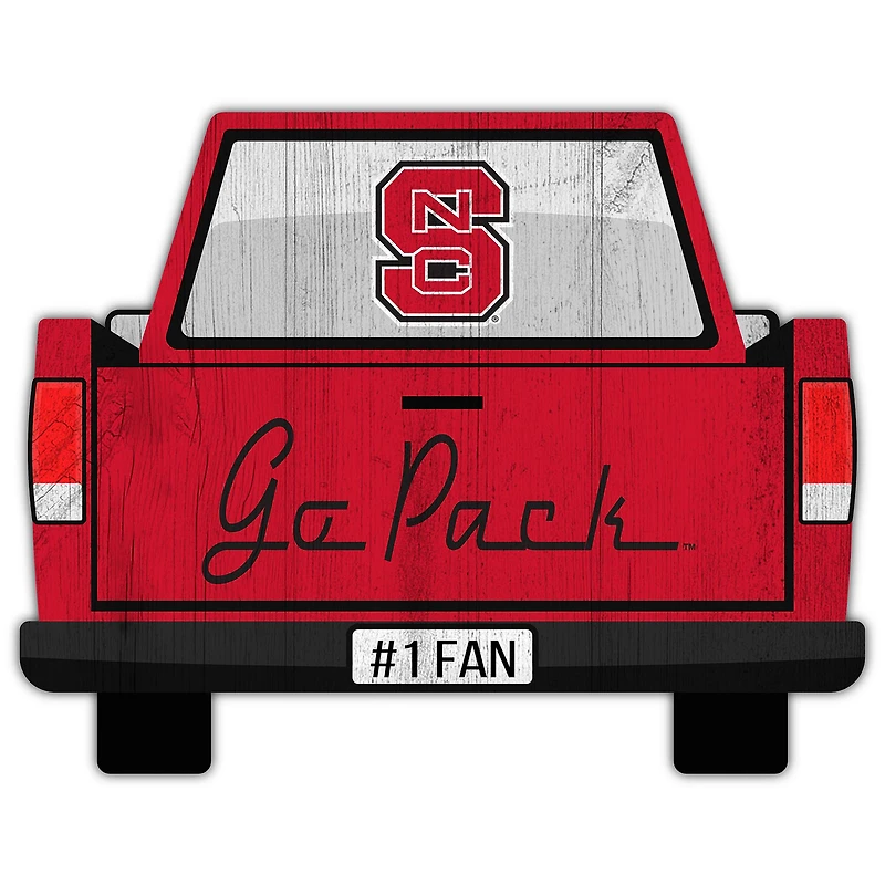 NC State Wolfpack 12'' x 12'' Truck Back Décor