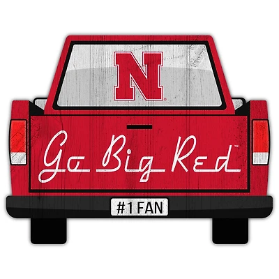 Nebraska Huskers 12'' x 12'' Truck Back Décor