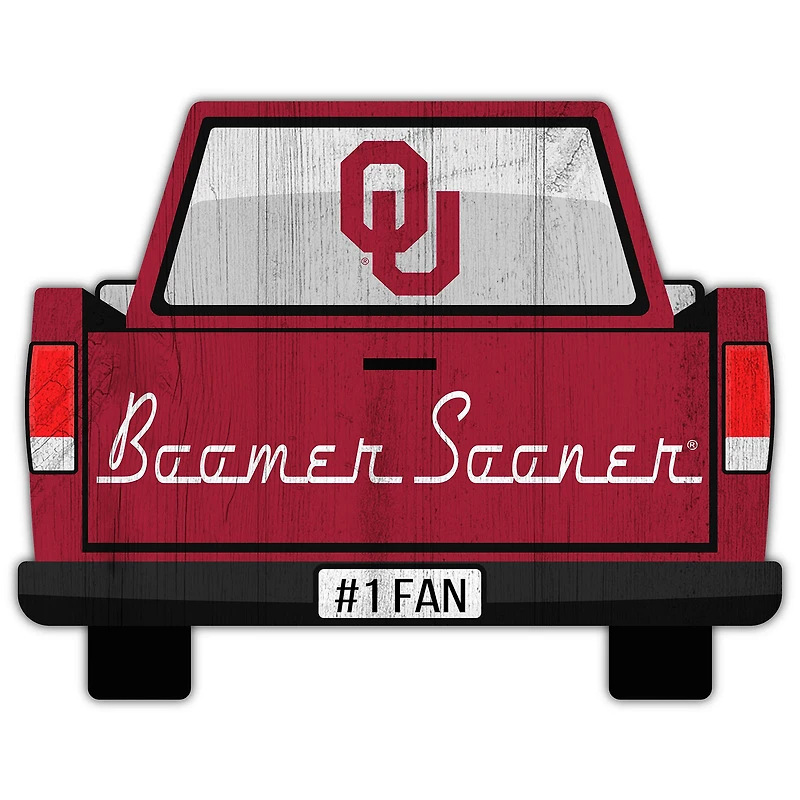Oklahoma Sooners 12'' x 12'' Truck Back Décor