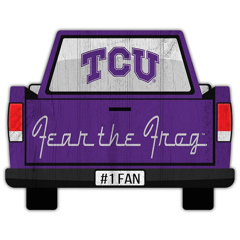 TCU Horned Frogs 12'' x 12'' Truck Back Décor