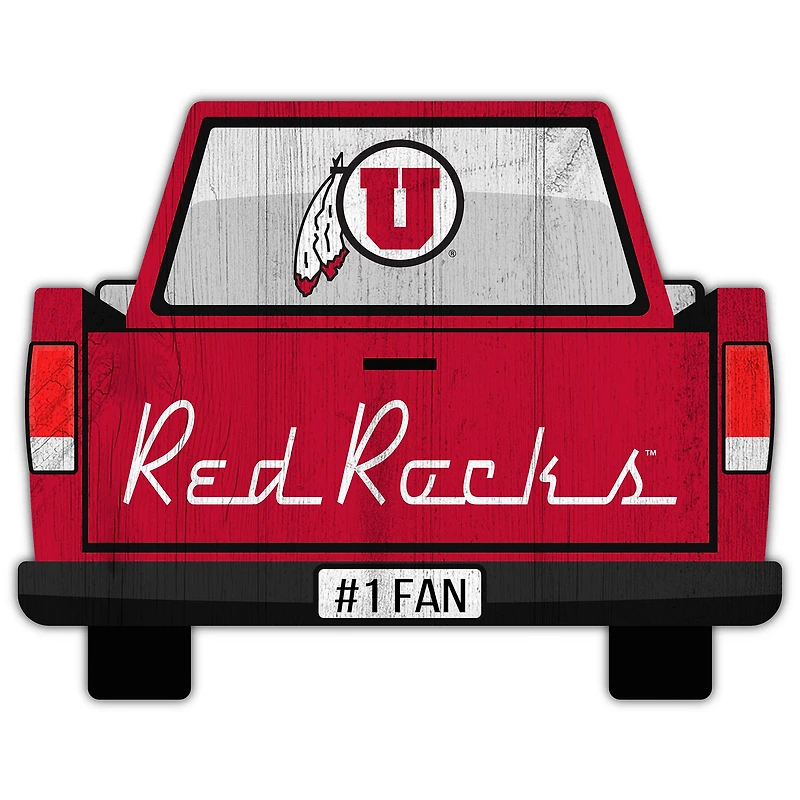 Utah Utes 12'' x 12'' Truck Back Décor