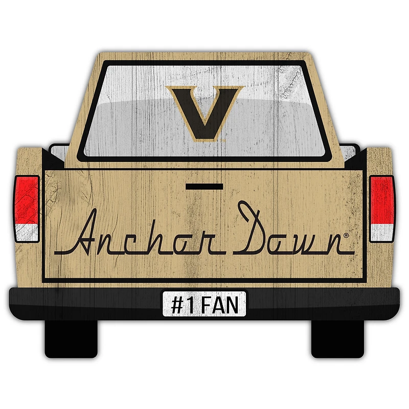 Vanderbilt Commodores 12'' x 12'' Truck Back Décor