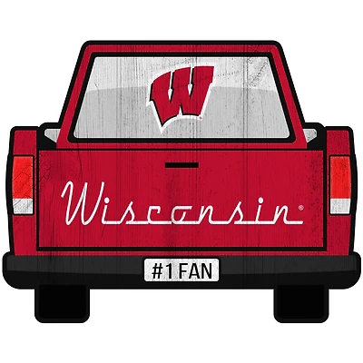 Wisconsin Badgers 12'' x 12'' Truck Back Décor