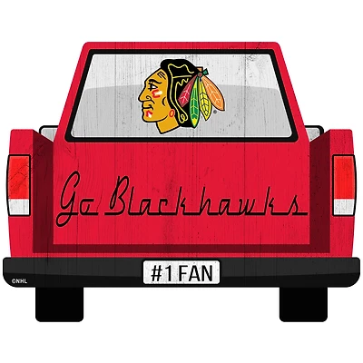 Chicago Blackhawks 12'' x 12'' Truck Back Décor