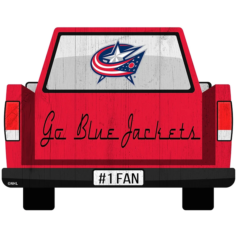 Columbus Blue Jackets 12'' x 12'' Truck Back Décor