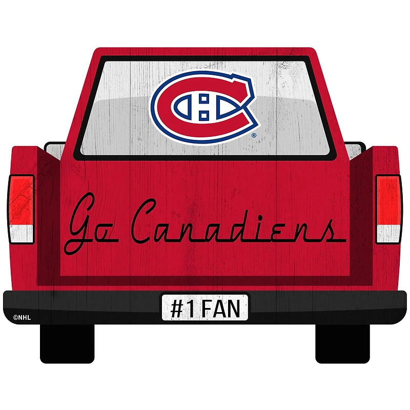 Montreal Canadiens 12'' x 12'' Truck Back Décor