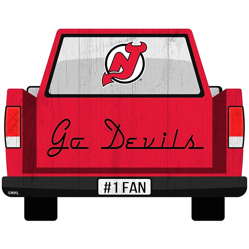 New Jersey Devils 12'' x 12'' Truck Back Décor