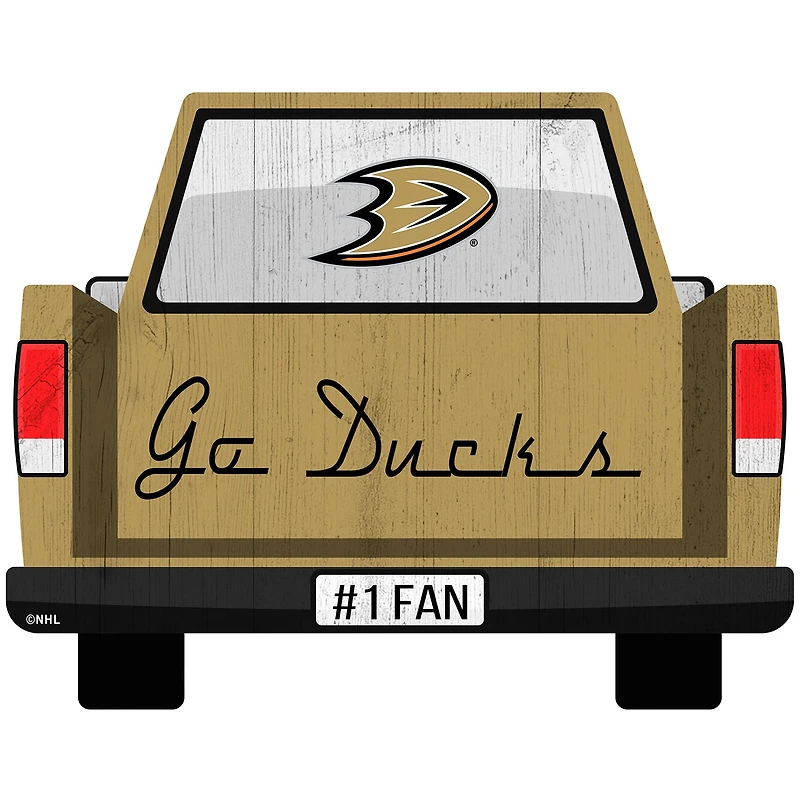 Anaheim Ducks 12'' x 12'' Truck Back Décor