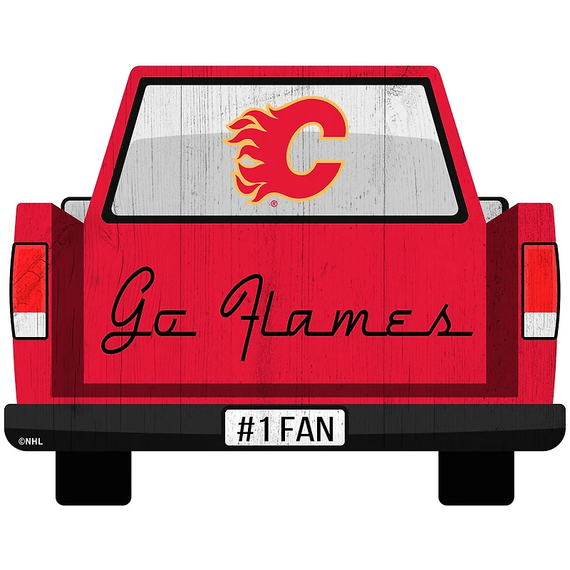 Calgary Flames 12'' x 12'' Truck Back Décor
