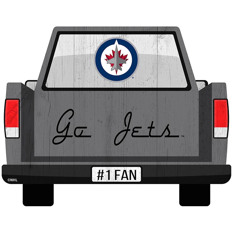 Winnipeg Jets 12'' x 12'' Truck Back Décor