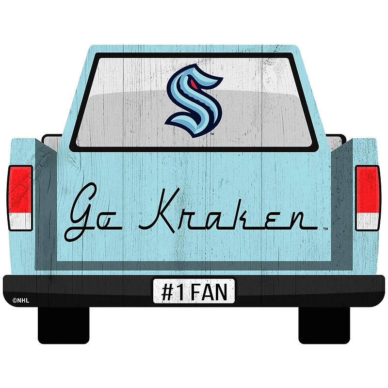 Seattle Kraken 12'' x 12'' Truck Back Décor