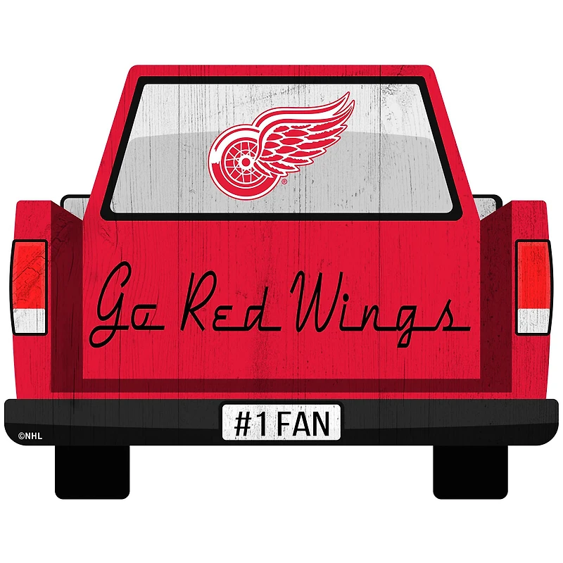 Detroit Red Wings 12'' x 12'' Truck Back Décor