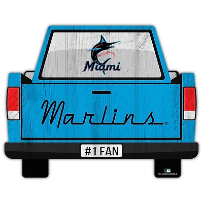 Miami Marlins 12'' x 12'' Truck Back Décor