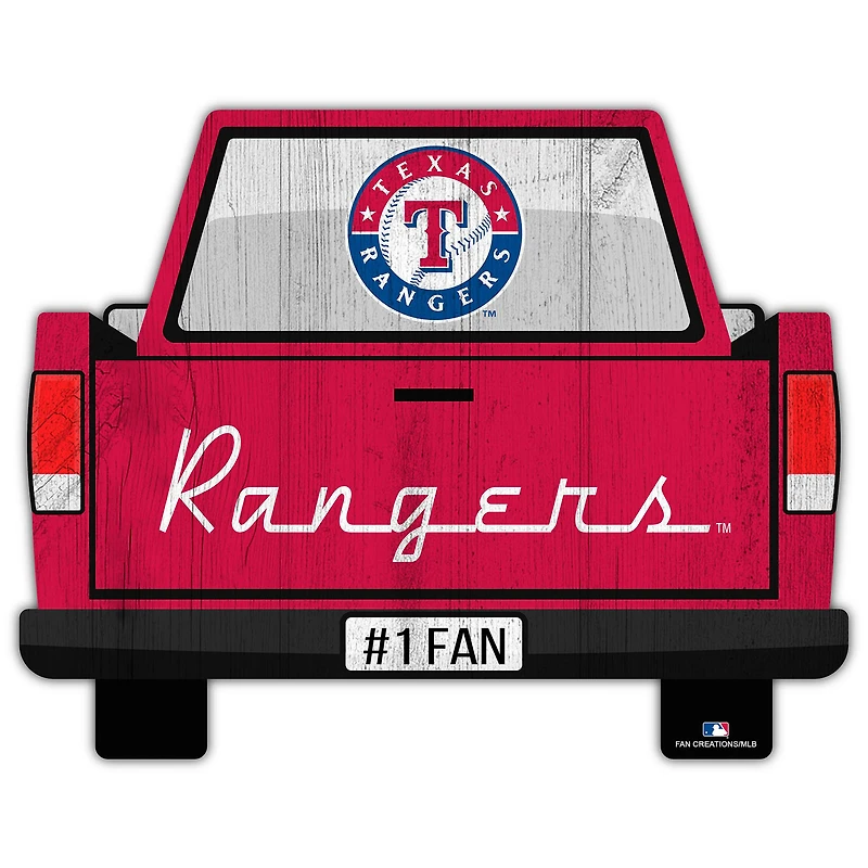 Texas Rangers 12'' x 12'' Truck Back Décor