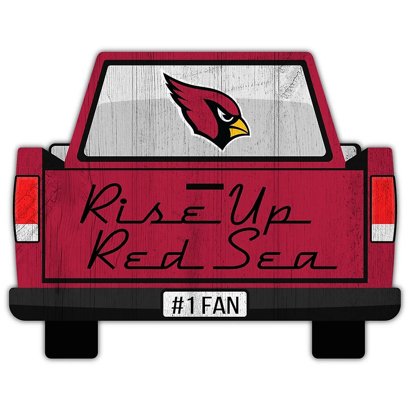 Arizona Cardinals 12'' x 12'' Truck Back Décor