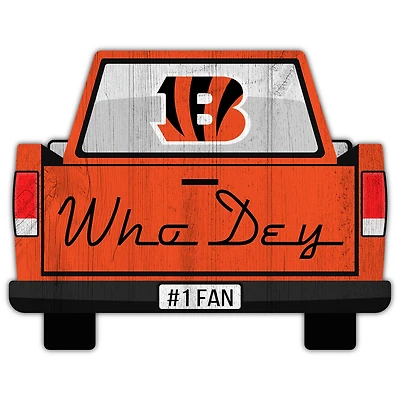 Cincinnati Bengals 12'' x 12'' Truck Back Décor