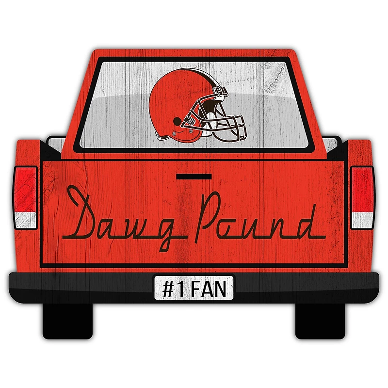 Cleveland Browns 12'' x 12'' Truck Back Décor