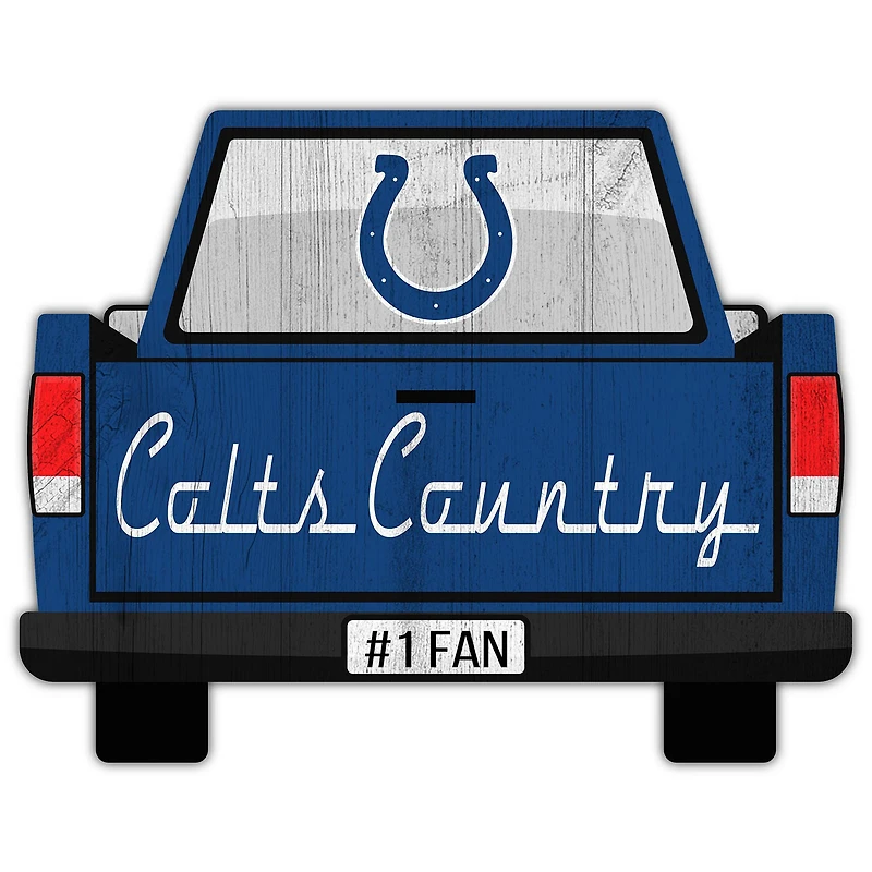 Indianapolis Colts 12'' x 12'' Truck Back Décor