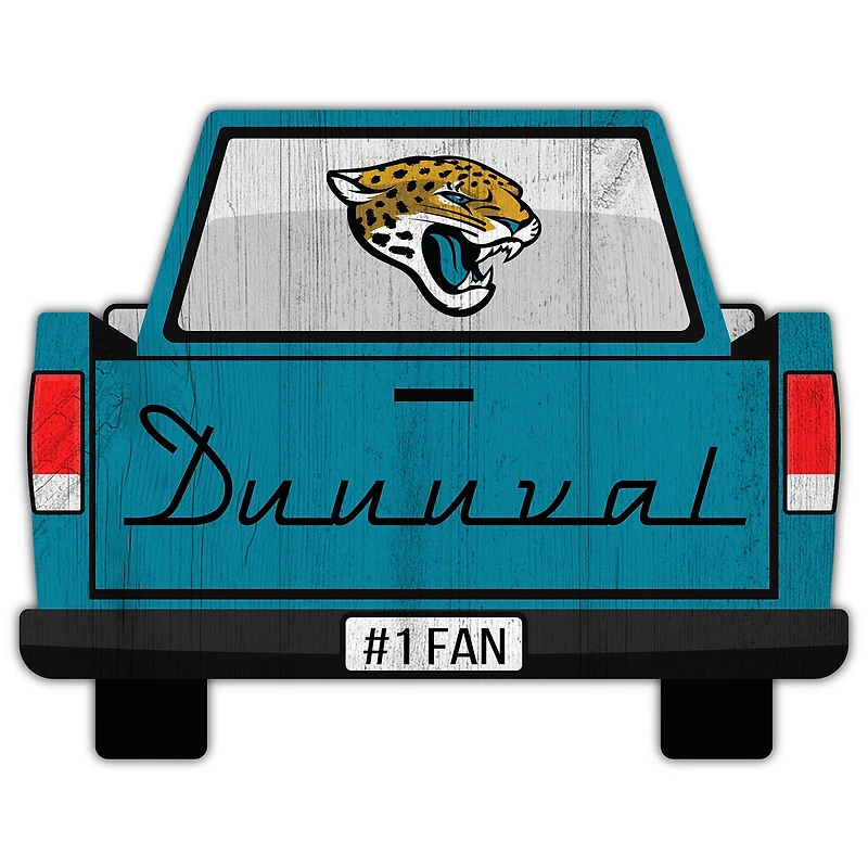 Jacksonville Jaguars 12'' x 12'' Truck Back Décor