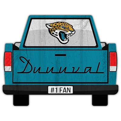 Jacksonville Jaguars 12'' x 12'' Truck Back Décor