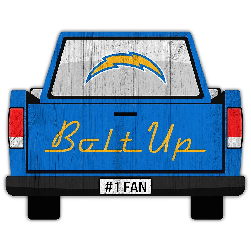 Los Angeles Chargers 12'' x 12'' Truck Back Décor