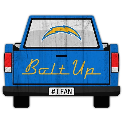 Los Angeles Chargers 12'' x 12'' Truck Back Décor