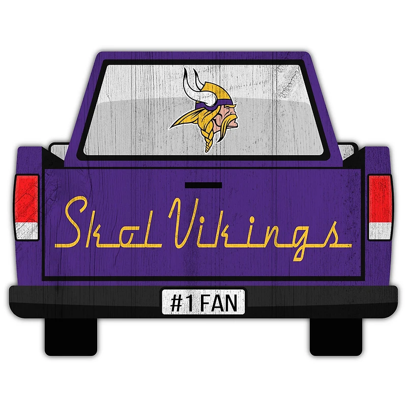 Minnesota Vikings 12'' x 12'' Truck Back Décor