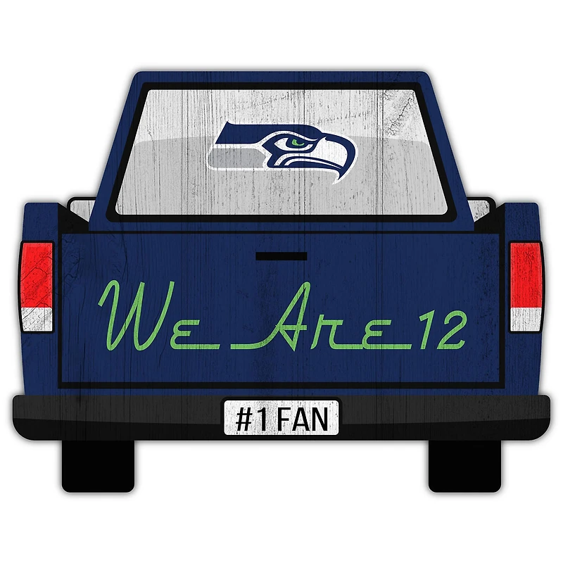 Seattle Seahawks 12'' x 12'' Truck Back Décor