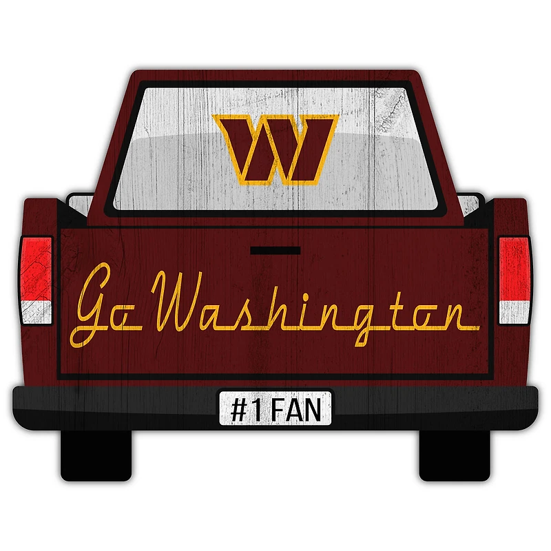 Washington Commanders 12'' x 12'' Truck Back Décor