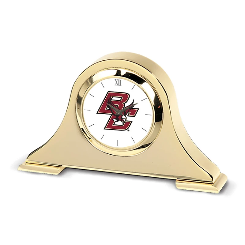 Gold Boston College Eagles Team Napoleon Desk Clock