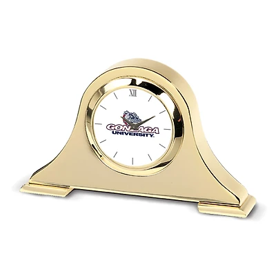 Gold Gonzaga Bulldogs Team Napoleon Desk Clock