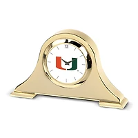 Gold Miami Hurricanes Team Napoleon Desk Clock