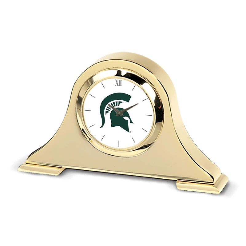 Gold Michigan State Spartans Team Napoleon Desk Clock