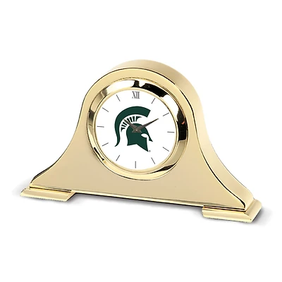 Gold Michigan State Spartans Team Napoleon Desk Clock