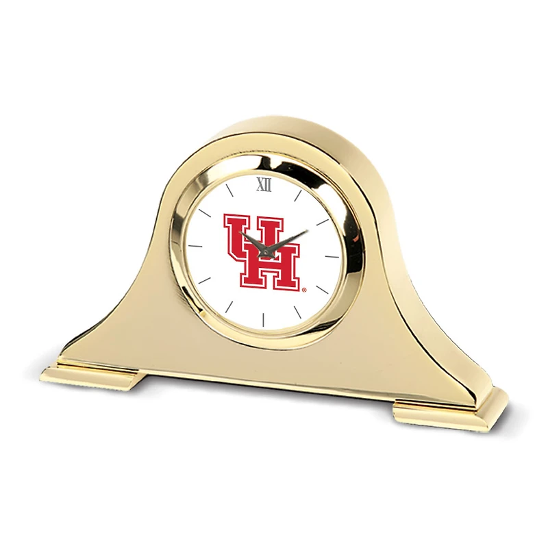 Gold Houston Cougars Team Napoleon Desk Clock