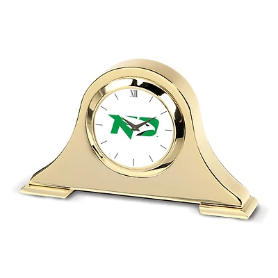 Gold North Dakota Team Napoleon Desk Clock